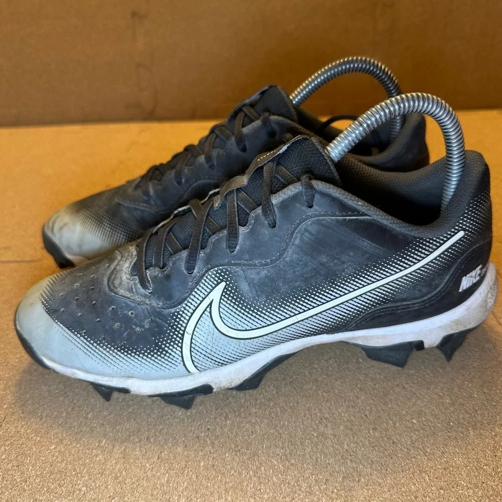 Nike Kids Alpha Huarache NXT Baseball Cleats Black‎ White DJ6525-011 Size 6Y
